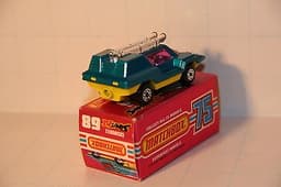 MATCHBOX SUPERFAST #68 COSMOBILE, BLUE OVER YELLOW w/PURPLE WINDOWS