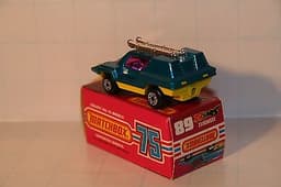 MATCHBOX SUPERFAST #68 COSMOBILE, BLUE OVER YELLOW w/PURPLE WINDOWS