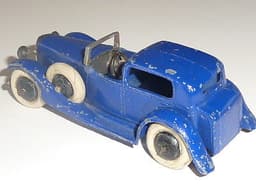 Pre war Dinky 24c Town Sedan. Superb, original in blue with spare wheel.