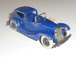 Pre war Dinky 24c Town Sedan. Superb, original in blue with spare wheel.