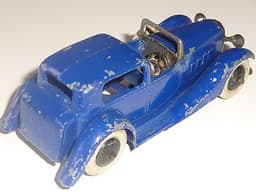 Pre war Dinky 24c Town Sedan. Superb, original in blue with spare wheel.