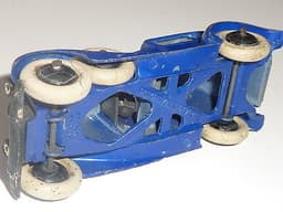 Pre war Dinky 24c Town Sedan. Superb, original in blue with spare wheel.