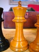 RARE 1850\'S BOXED JAQUES STAUNTON ANTIQUE CHESS SET WEIGHTED 4.4\" ANDERSSEN NR