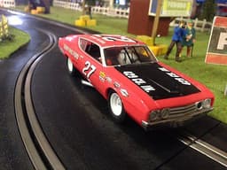 Scalextric style Carrera Ford Torino (NASCAR) slot car
