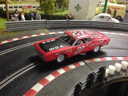 Scalextric style Carrera Ford Torino (NASCAR) slot car