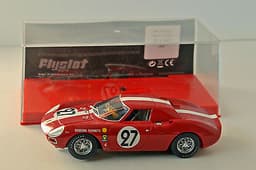 SLOT CAR, SCALEXTRIC, FLYSLOT FERRARI 250LM 1965 WITH DISPLAY CASE. HARDLY USED
