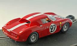 SLOT CAR, SCALEXTRIC, FLYSLOT FERRARI 250LM 1965 WITH DISPLAY CASE. HARDLY USED