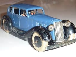 Superb pre war Dinky 36a Armstrong Siddeley with driver and footman figures