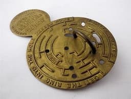 Very Nice Antique J R Gaunt Advertising Novelty Maze Ring Puzzle C Early 1900s