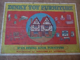 Vintage Dinky Varden Doll\'s house Toy Dining Funiture; Set 101 complete & boxed