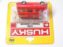 Vintage HUSKY #90 FORD TRANSIT CARAVAN - GREAT BRITAIN - MIP - 1960s
