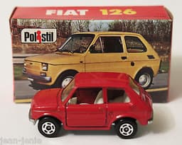 Vintage POLISTIL Fiat 126 Diecast Car Model Italy RJ10 1970\'s Club 33 Politoys