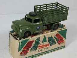 vintage scarce VILMER denmark, dodge military stake truck in box 1960s