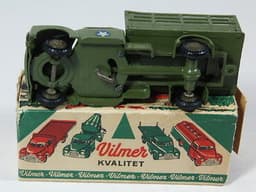 vintage scarce VILMER denmark, dodge military stake truck in box 1960s