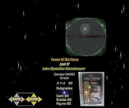 Vintage Star Wars Power Of The Force Last 17 Carded Luke Stormtrooper AFA 85