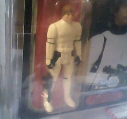 Vintage Star Wars Power Of The Force Last 17 Carded Luke Stormtrooper AFA 85
