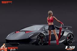 1/18 Umbrella Girl VERY RARE !! figure for1:18 CMC Autoart Ferrari BBR Porsche