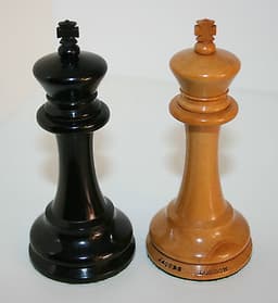 1850\'S Boxed Jaques Staunton Weighted Chess Set 4.4\" Anderssen Knights