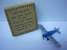 1930s Rare Dinky 60K Pre-War Percival Gull Amy Mollinson (Johnson) Original Box