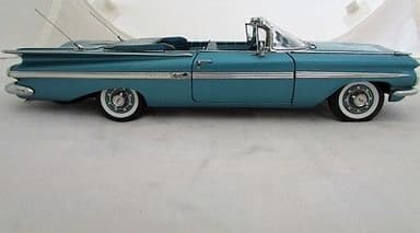 1959 CHEVROLET IMPALA CONVERTIBLE DANBURY MINT 1:24 DIECAST COA BOXED AMERICAN