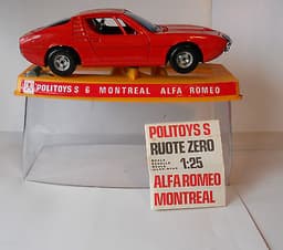 Alfa Romeo Montreal S6 First Issue 1/25 Politoys Mint Model Case Paper & Key