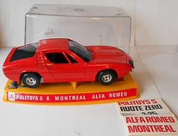 Alfa Romeo Montreal S6 First Issue 1/25 Politoys Mint Model Case Paper & Key
