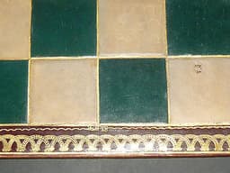 Antique Leuchars Carton Pierre Board For Jaques Chess Sets V. Rare Green Squares