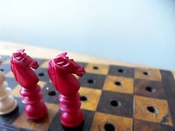 antique travel chess set with bone pieces