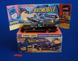 Corgi 267 1966 Batman Batmobile,original Box, Figures, rockets, & display case
