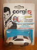 CORGI JUNIOR NO 60 JAMES BOND 007 LOTUS ESPRIT CARDED 1977 THE SPY WHO LOVED ME