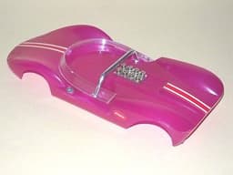 Cox La Cucaracha Slot Car Rare Translucent Magenta Body - Great Condition