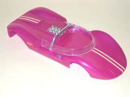 Cox La Cucaracha Slot Car Rare Translucent Magenta Body - Great Condition