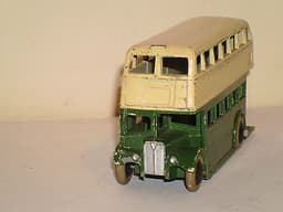 DINKY No 29c Pre War 1st Type Grill Double Decker Bus with black smooth hubs