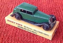 DINKY TOY 30c DAIMLER (pre-war) IN EXCELLENT CONDITION