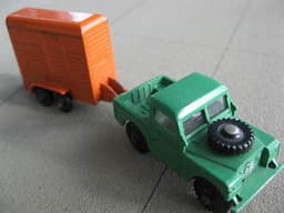 Dinky Toys Dublo OO Gauge 073 Land Rover and horse box diecast, Made in England.