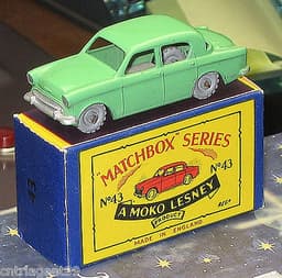 MATCHBOX LESNEY 43A RARE GREEN HILLMAN MINX SUPERB MINT WITH ORIGINAL BOX