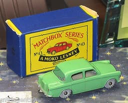 MATCHBOX LESNEY 43A RARE GREEN HILLMAN MINX SUPERB MINT WITH ORIGINAL BOX