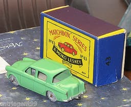 MATCHBOX LESNEY 43A RARE GREEN HILLMAN MINX SUPERB MINT WITH ORIGINAL BOX