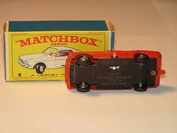 Matchbox Regular Wheel #8 Mustang Rare Red/Orange!! 100% Original!! Mint in Box!