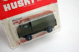 Mint HUSKY models No.21 MILITARY LAND ROVER TRUCK in red blister card