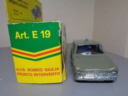 POLITOYS-E ITALY ART E-19 VINTAGE ALFA ROMEO GIULIA PRONTO INTERVENTO 1:43 NMIB