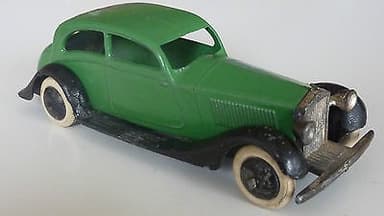 Pre war Dinky 30b Rolls-Royce. Green body. Very good.