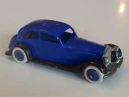 Pre war Dinky 30b Rolls-Royce. Indigo blue, blue hubs. Superb.