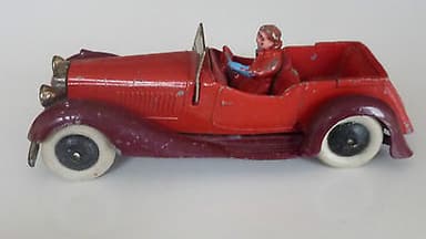 Pre war Dinky 36f Salmson 4 seater with driver.