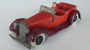 Pre war Dinky 36f Salmson 4 seater with driver.