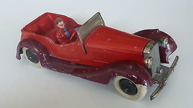 Pre war Dinky 36f Salmson 4 seater with driver.