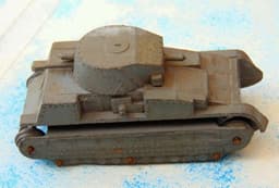 Pre-war Dinky No 22f Army Tank - Grey Colour