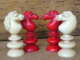 RARE ANTIQUE CALVERT LUND LARGE CARVED CHESS SET KING 3.2" QUALITY ENGLISH NR