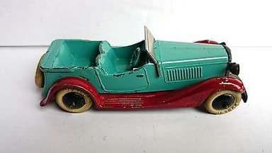 RARE PREWAR FRENCH DINKY TOYS N°24 G OPEN ROADSTER GREEN/RED 1936 ALL ORIGINAL