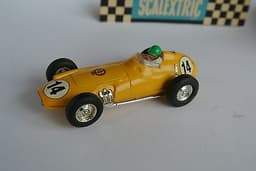Scalextric NICE yellow B.R.M. C59 France \'61 RARE slot car for Carrera Ninco